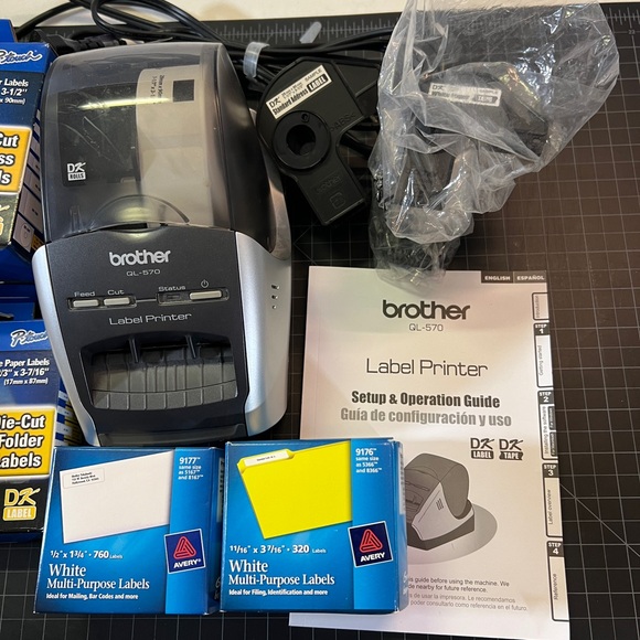 EUC Brother QL-570 Label Printer with 6 rolls of labels - Picture 3 of 5
